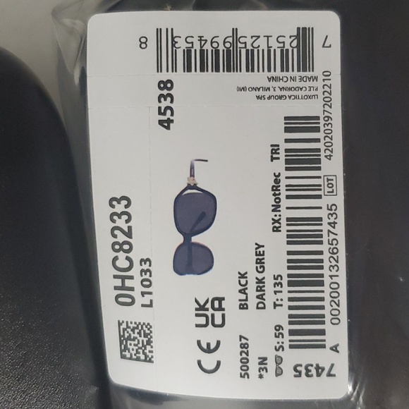 NEW Coach L1033 Integration Flower Sunglasses BLACK/ DARK GERY (4538) - Picture 3 of 12